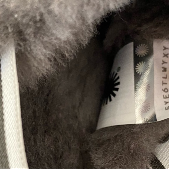 UGG Fluff Yeah Slides Charcoal Grey 7 RETAIL $100 - Picture 15 of 16